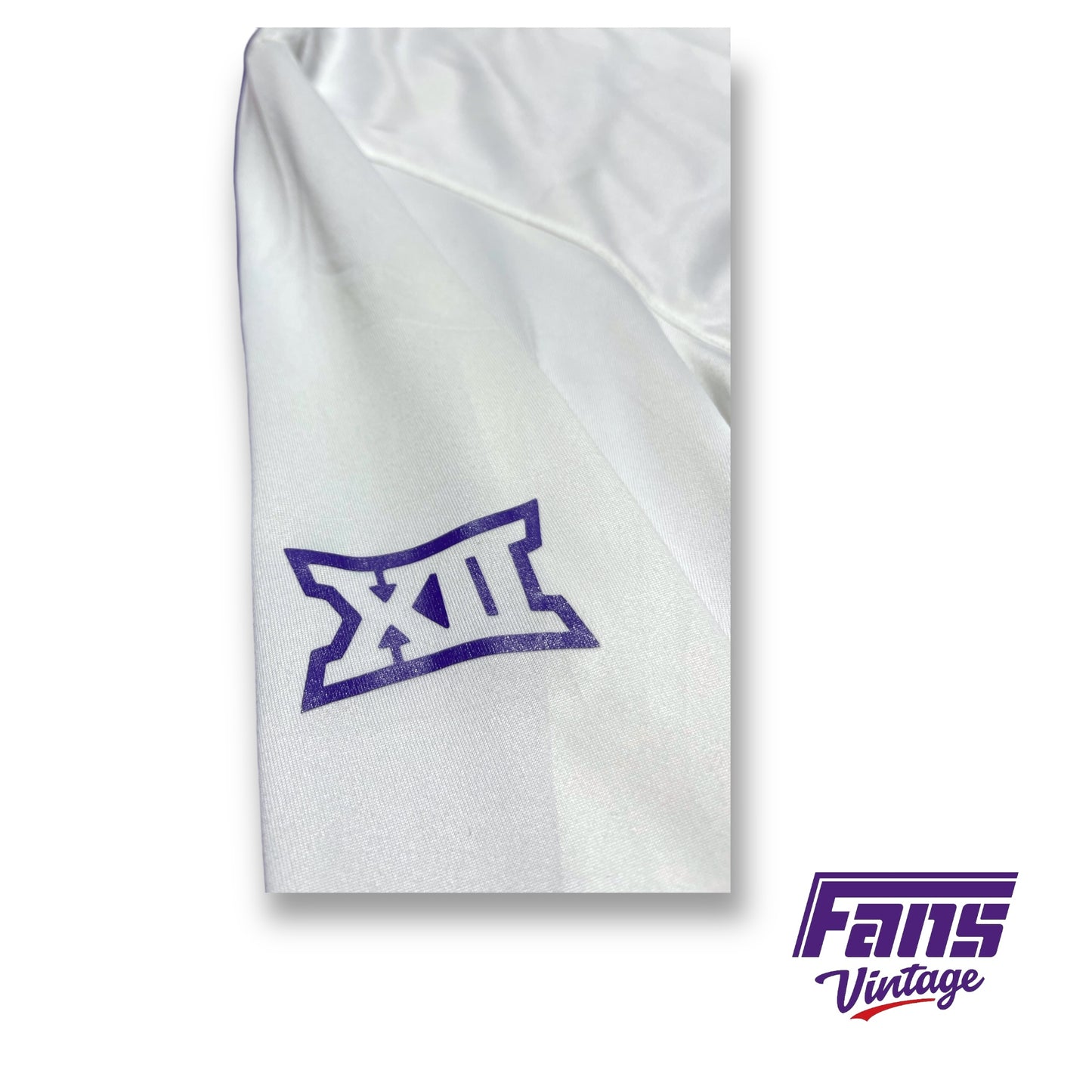 2023 TCU Team Issue Nike Drifit Long Sleeve Training Shirt - white with mini logos - Premium New Feather Light Moisturewicking Material!