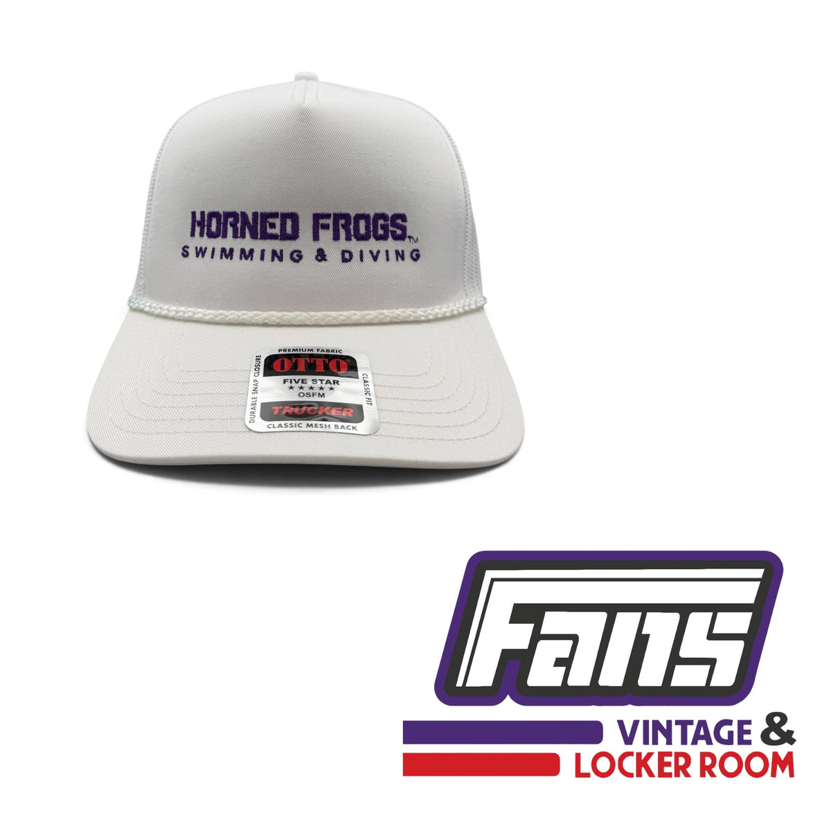 TCU Team Issued Swimming & Diving Embroidered Trucker Hat