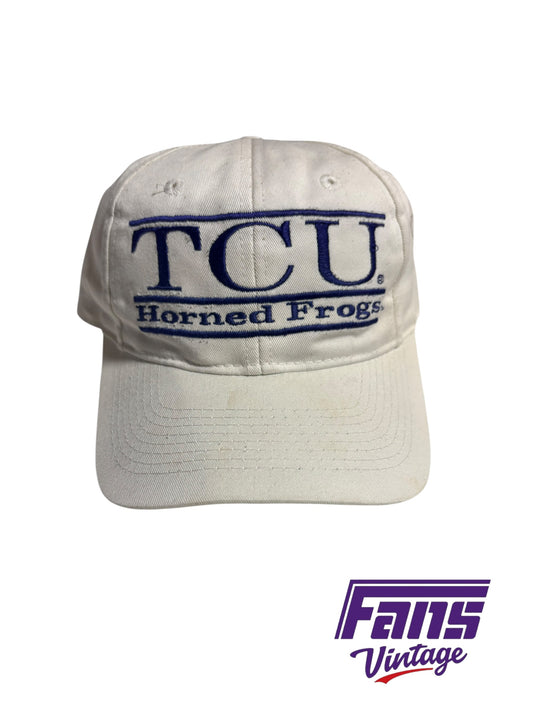 TCU vintage ‘The Game’ Early Edition Split Bar logo snap back hat