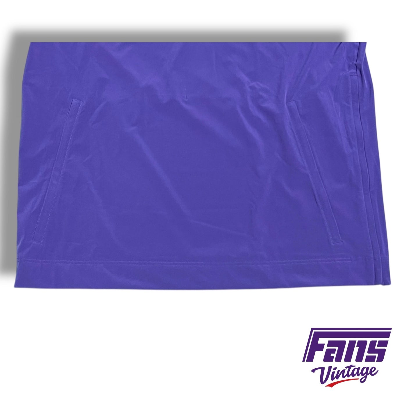 TCU Nike Team‑Issued Purple 1/4‑Zip with Hideaway Hood