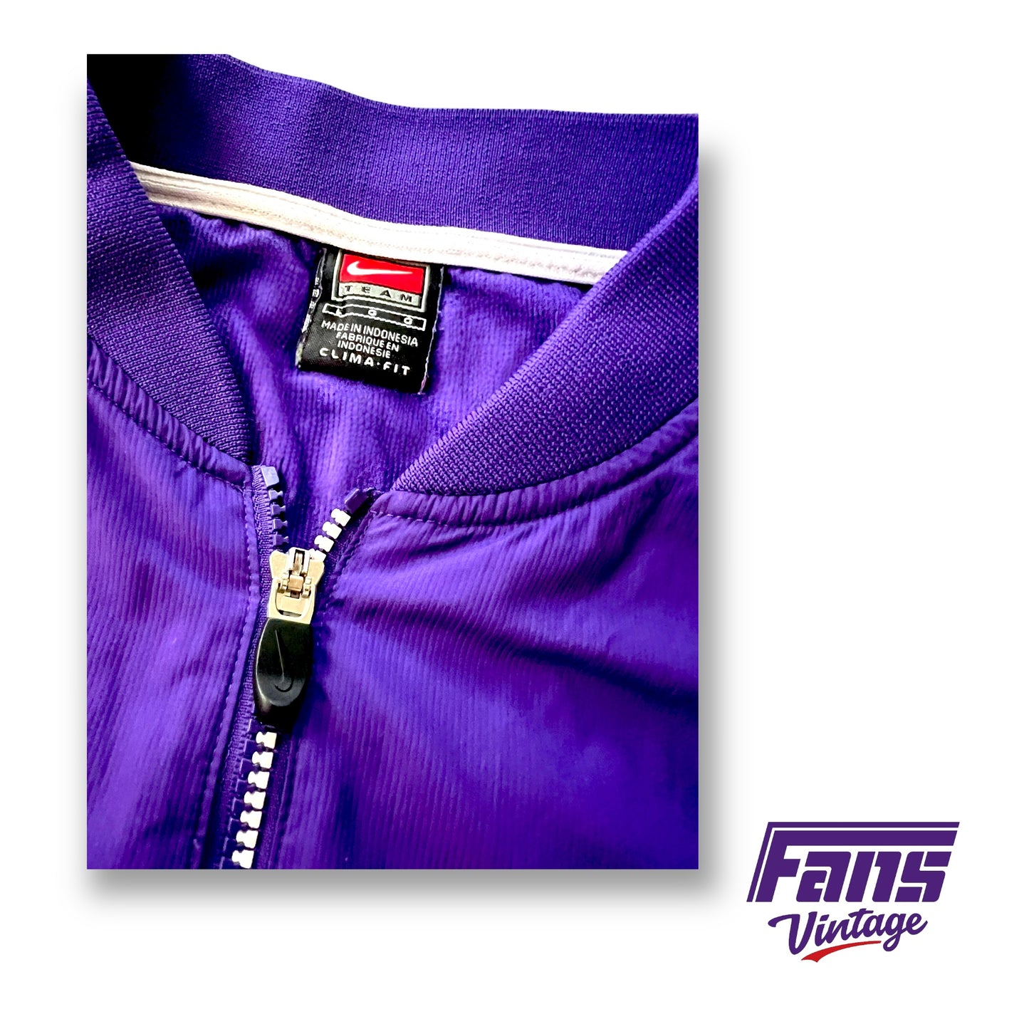 Sick Y2K Vintage TCU Team Issue Nike Quarterzip Pullover with insane details!