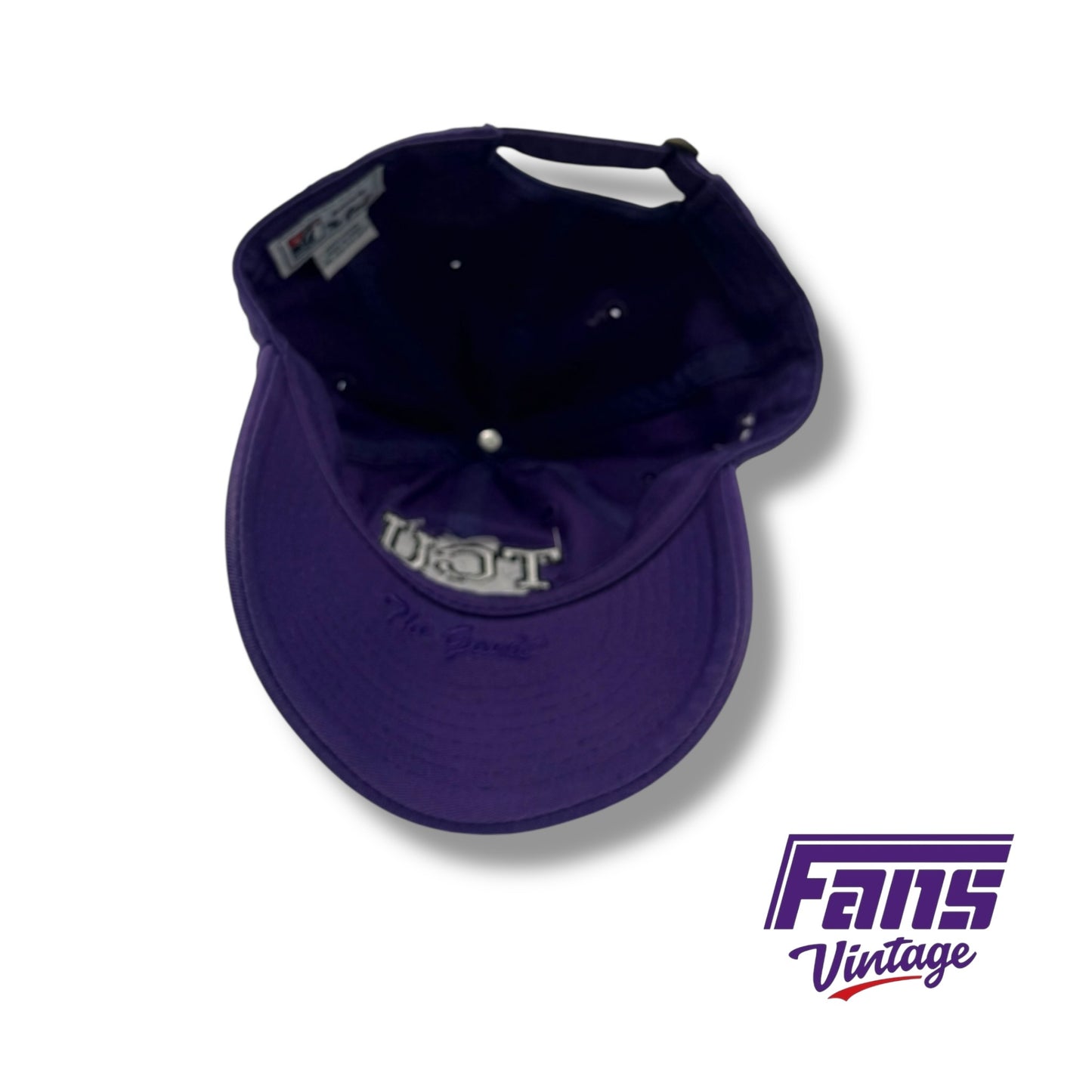 TCU 2009 MWC Champions dad style hat with embroidered lettering and raised TCU logo