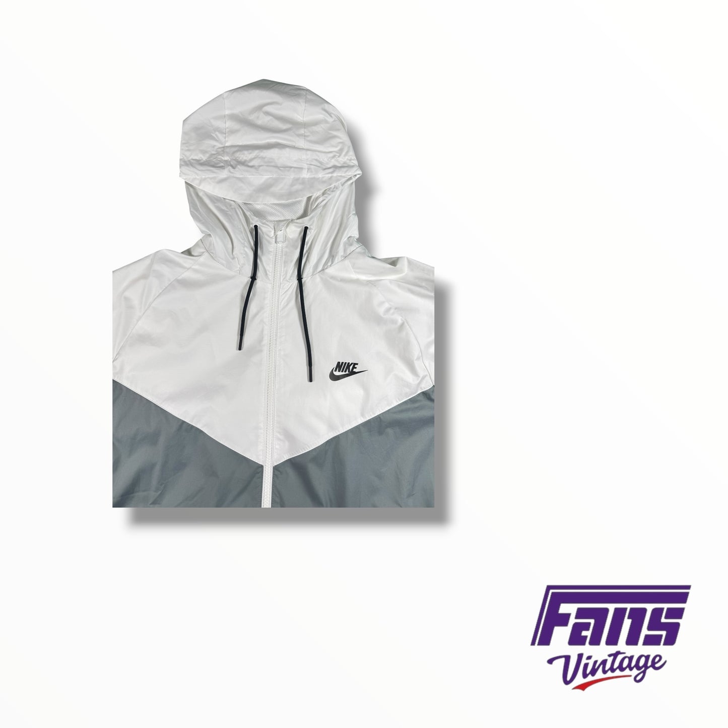 TCU Nike Windrunner Team Issued White & Grey Windbreaker Jacket