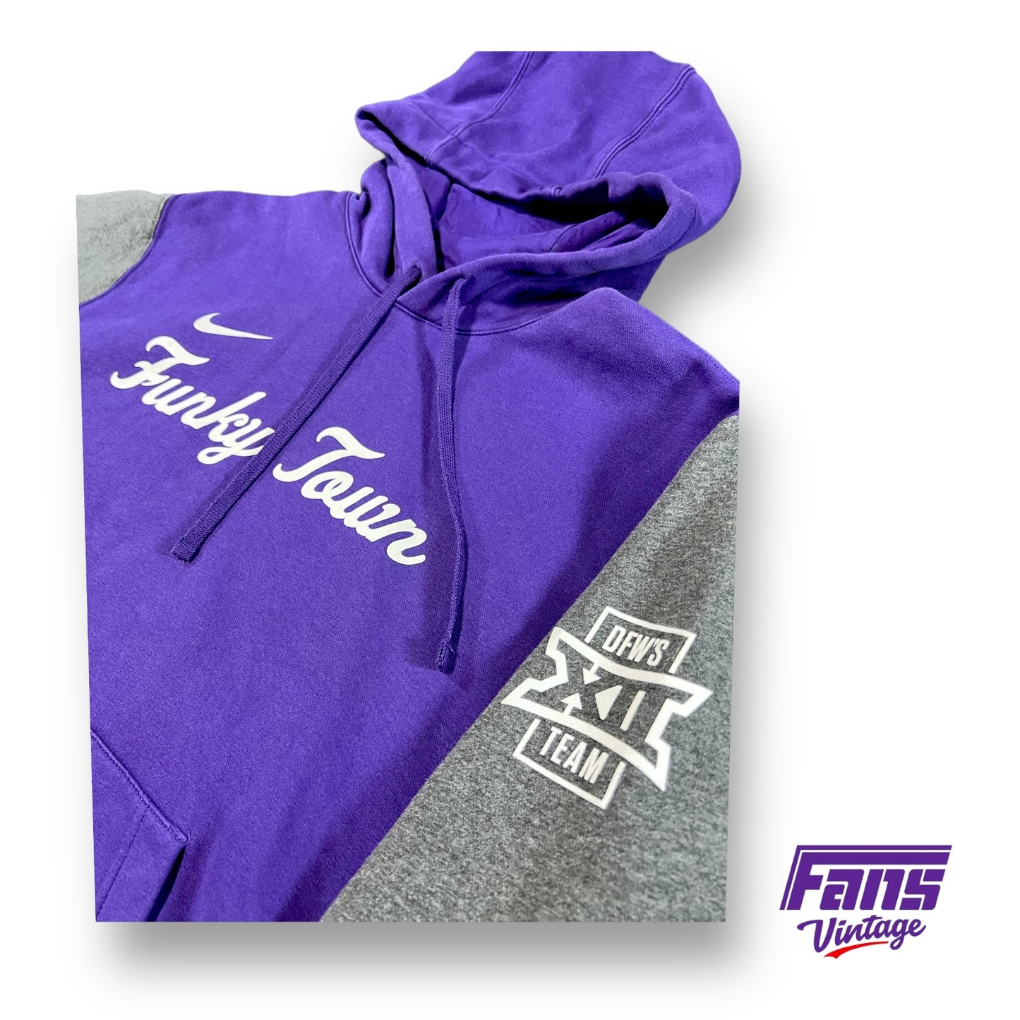 RARE 2022-23 TCU Football Nike Team Exclusive “Funky Town” DFW Big XII School Hoodie!