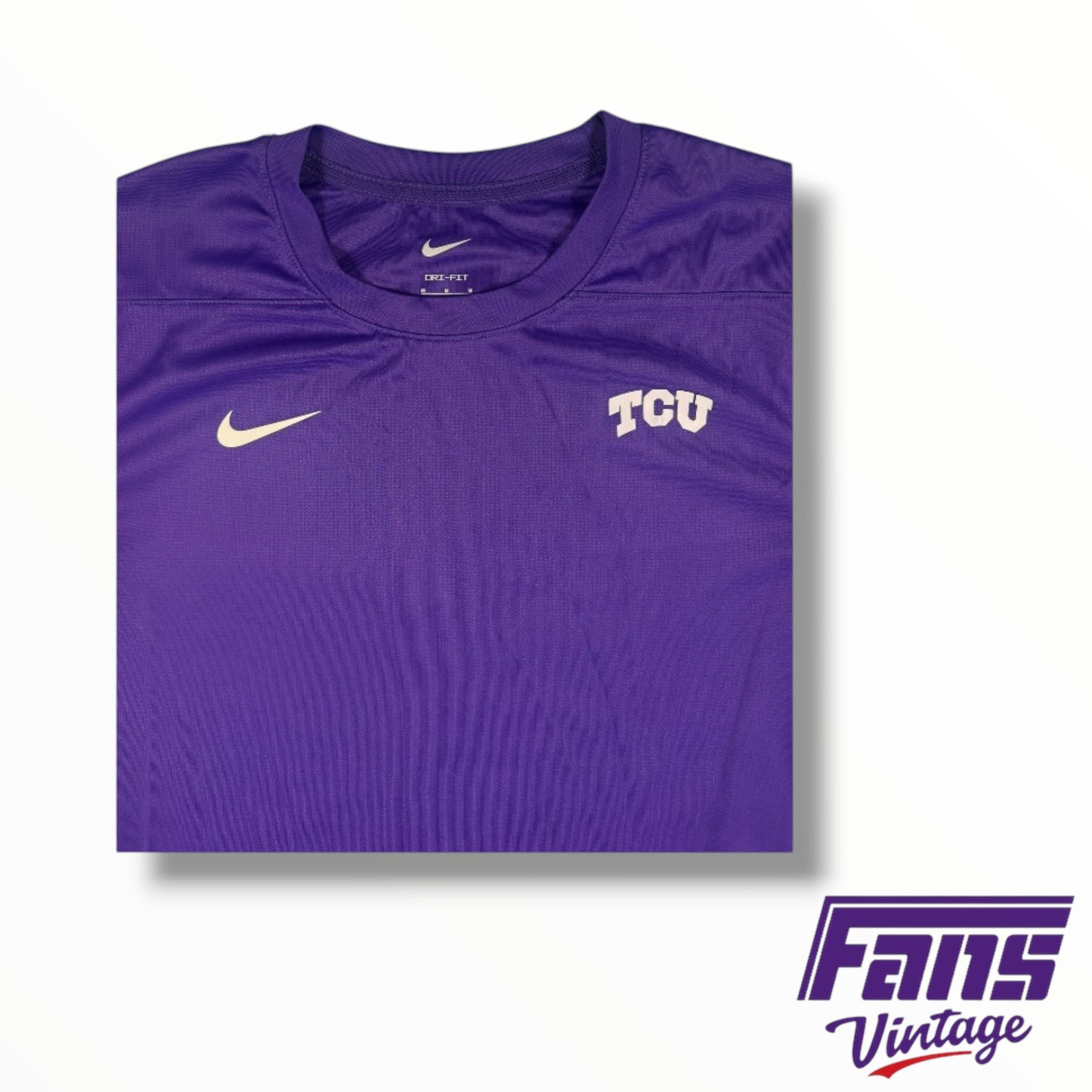 Team-Issued Nike TCU Purple Long Sleeve Dri-Fit Shirt
