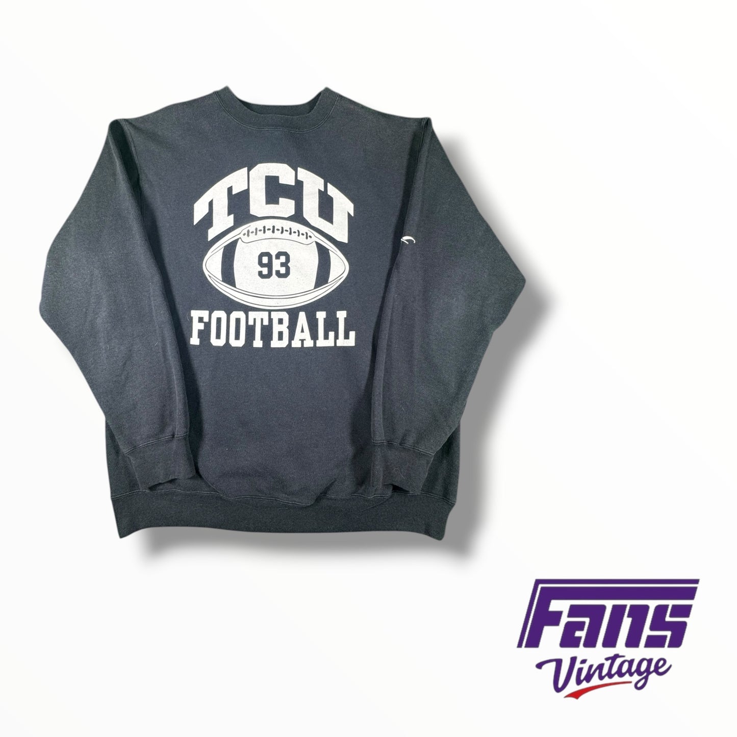 RARE! 90s Vintage TCU Football LT Era Reebok Crewneck Sweatshirt