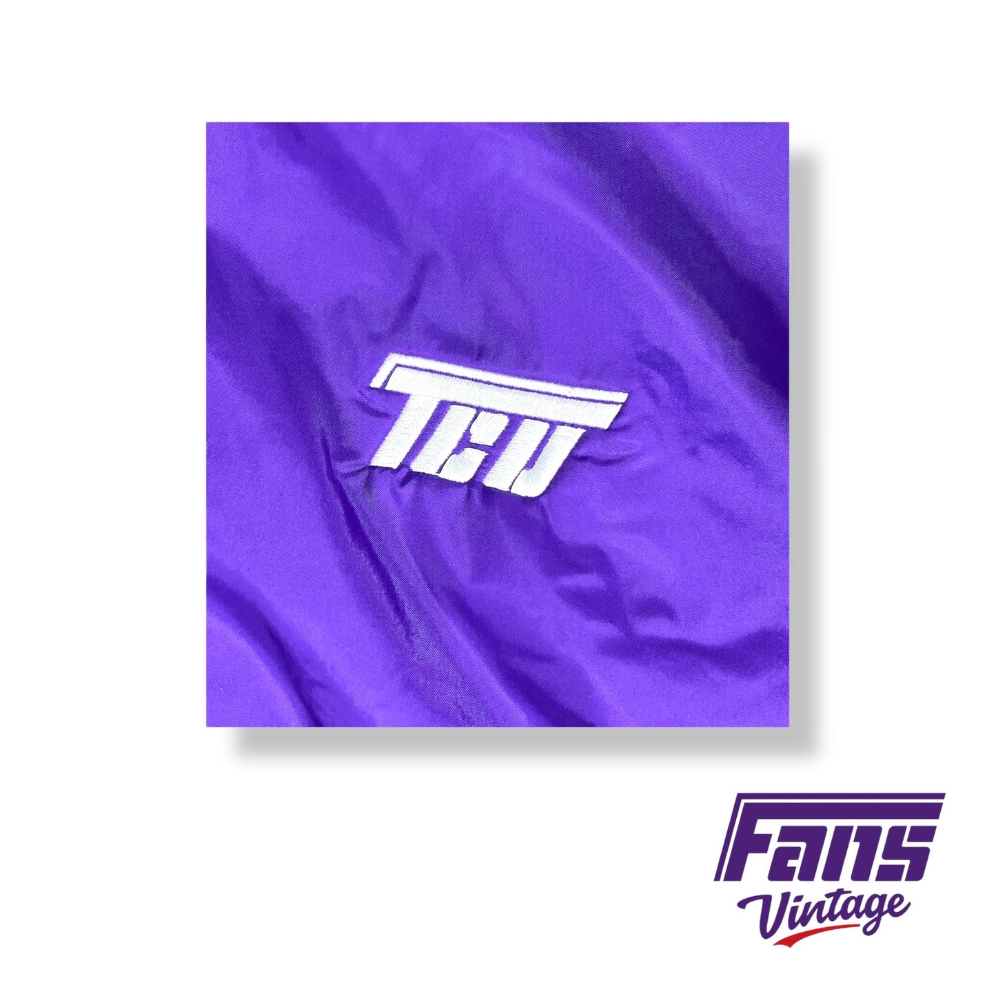 Custom TCU Vintage Style hooded sideline jacket with Flying T Logo