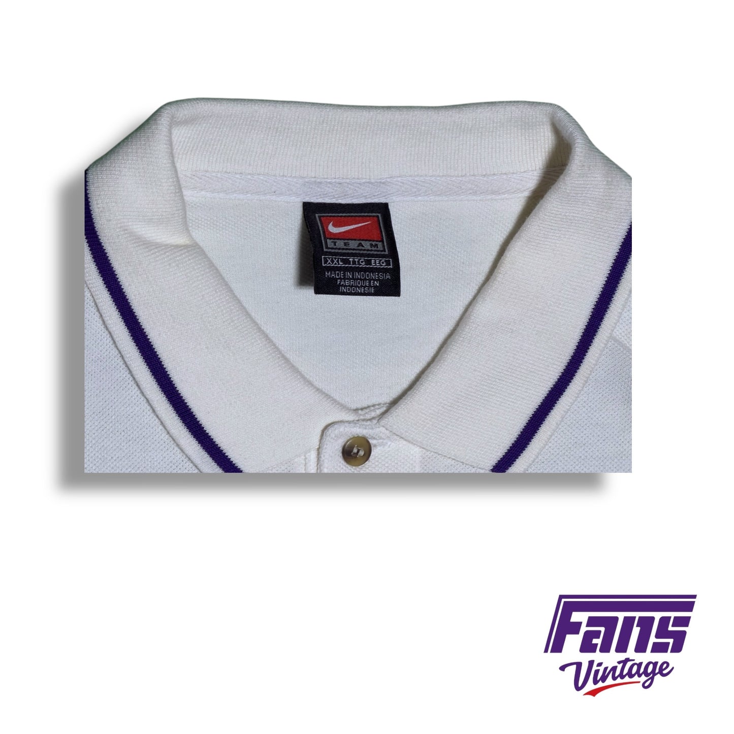 Vintage TCU Y2K Era - Basketball Team Issued Polo