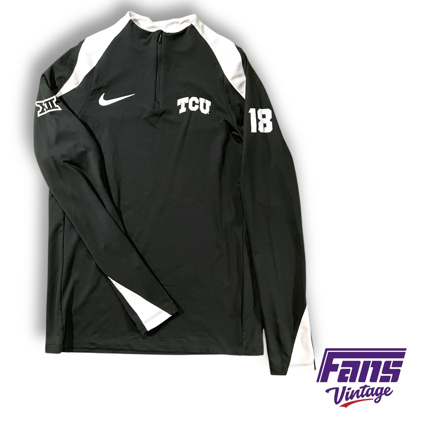 TCU Soccer Player Exclusive Nike Quarter Zip Training and Warmup Top