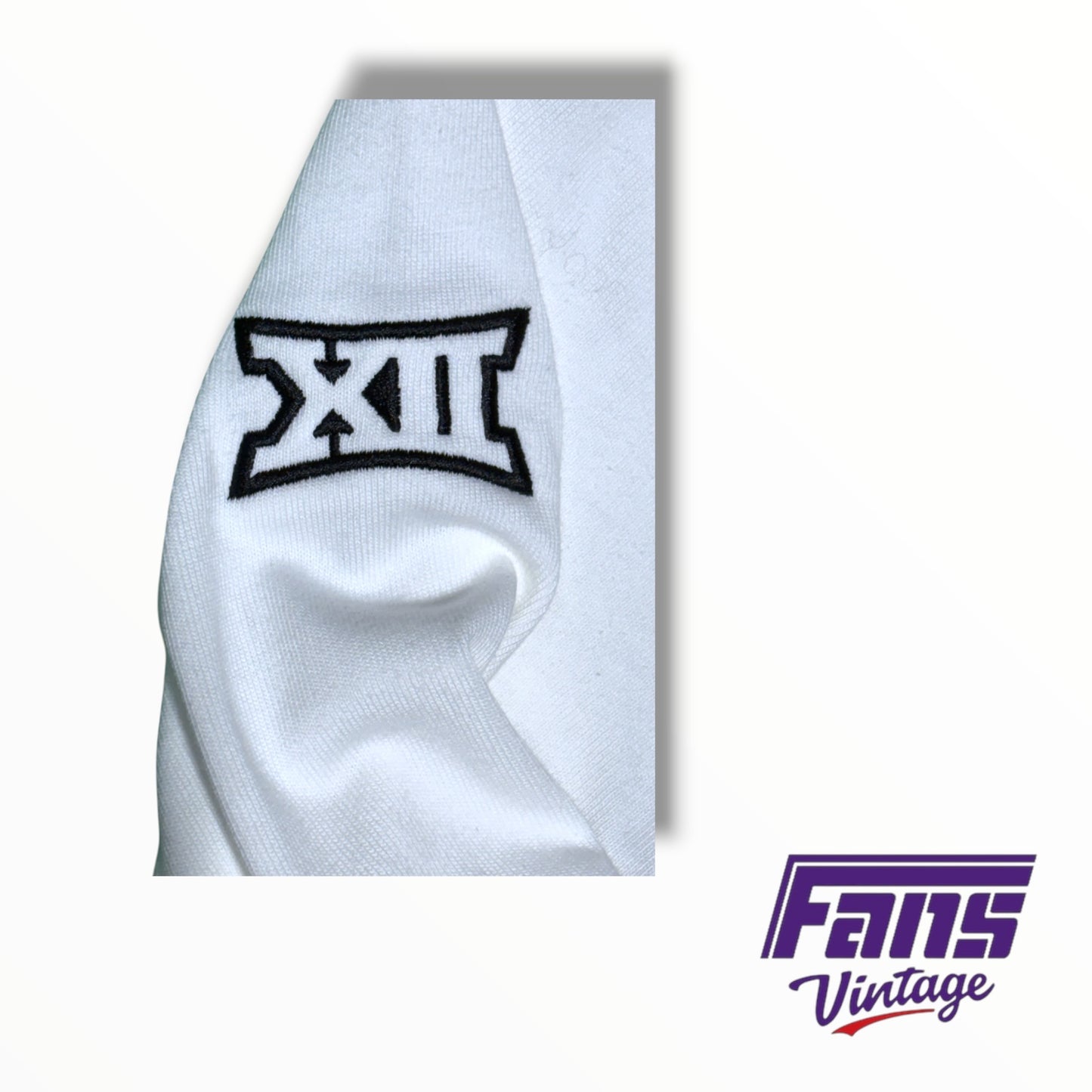 TCU Nike Team Issued Limited Release White Henley Premium Long Sleeve Shirt