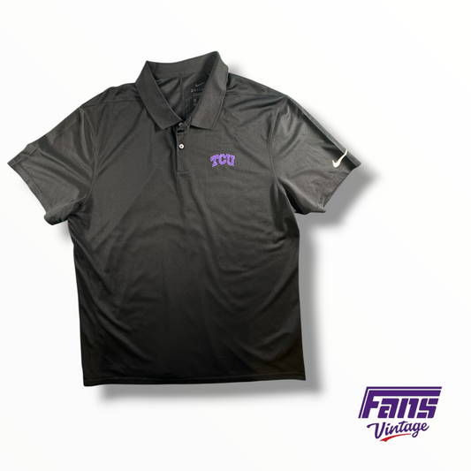 TCU Team Issued Nike Dri-Fit Blackout Polo