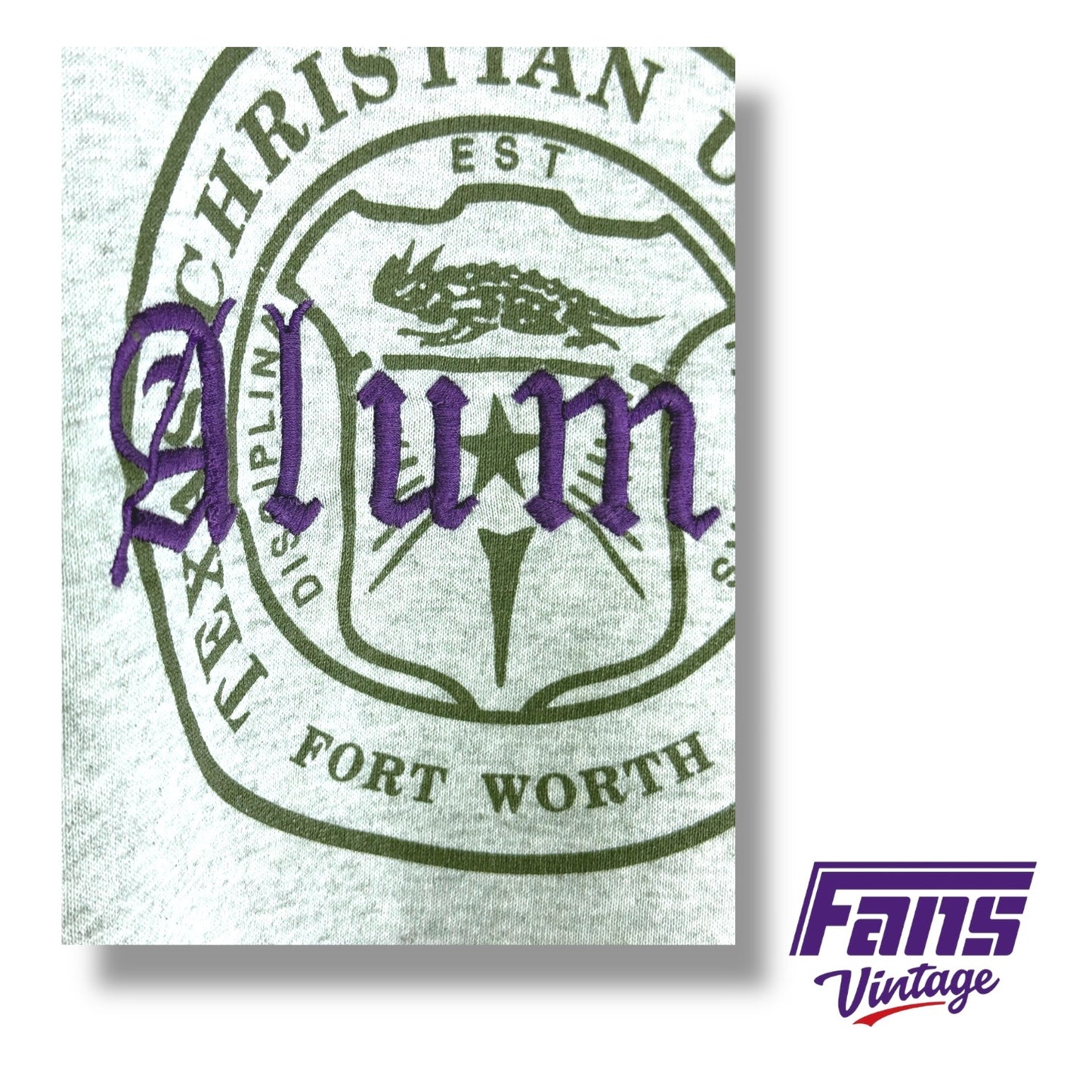 TCU 90s Vintage Alumni Crewneck Sweatshirt- RARE School Seal Logo