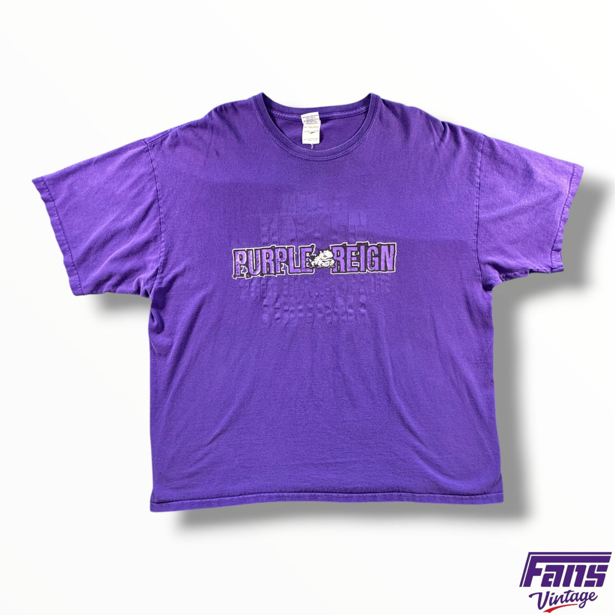 Vintage TCU Football Purple Reign Football Tee