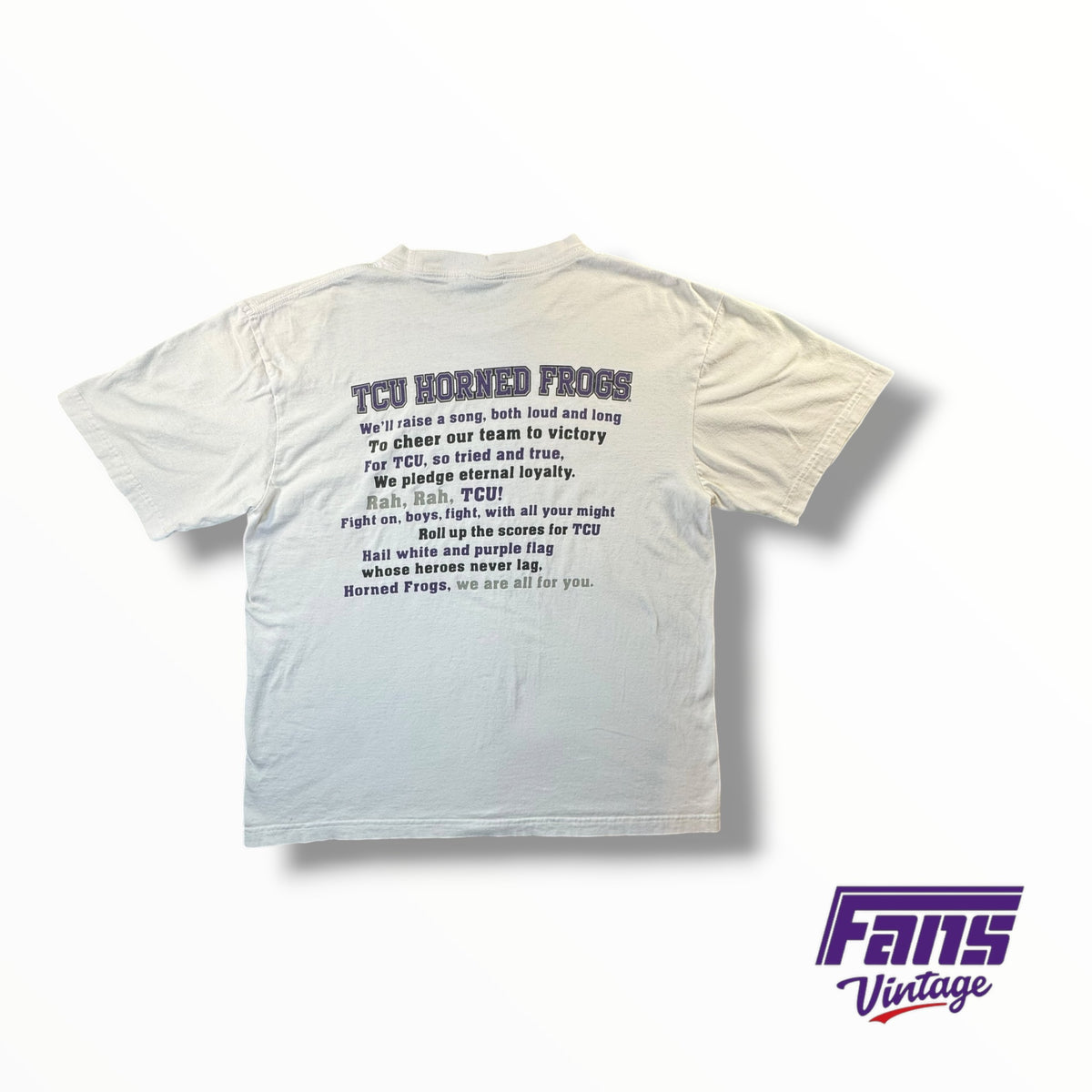 Vintage TCU Double Sided Classic Frog And Fight Song Graphic Tee
