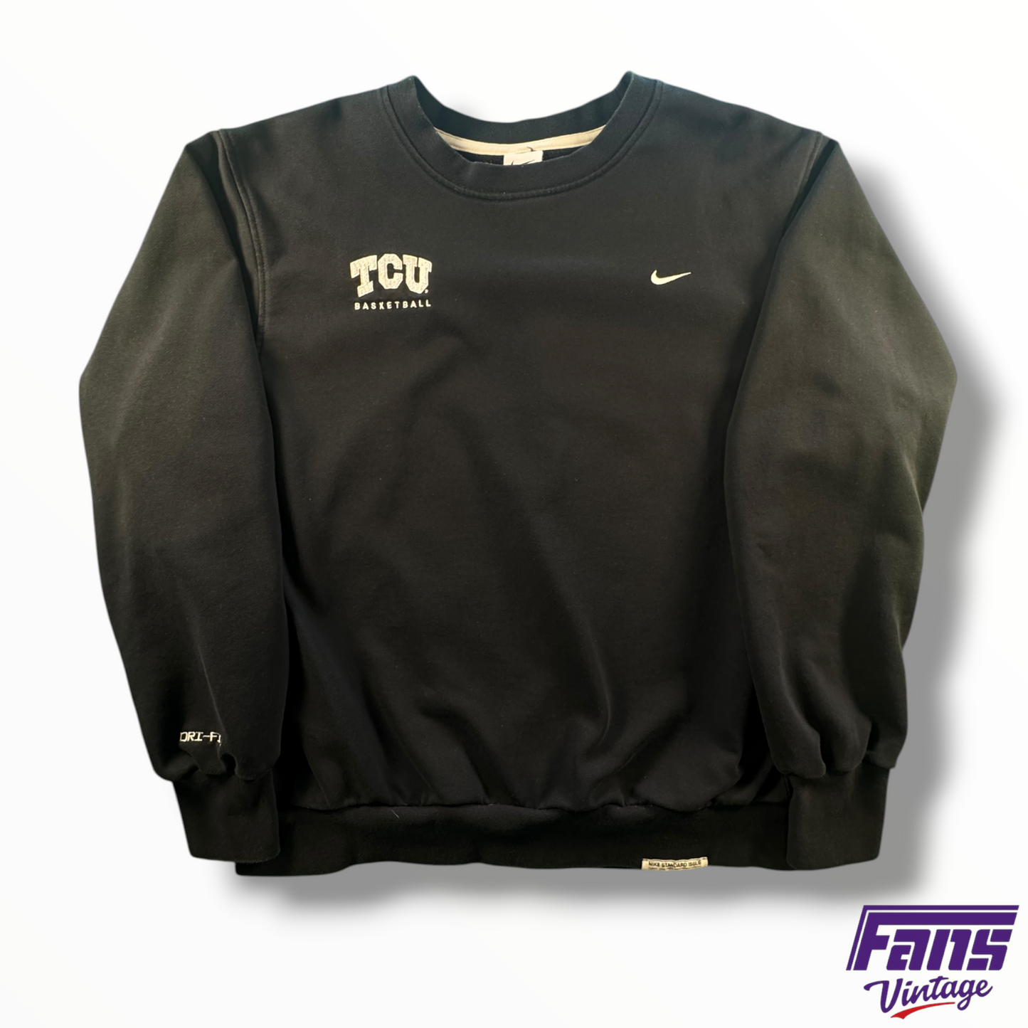 TCU Women’s Basketball Team Issued Nike Black Crewneck Sweater With Unique Details