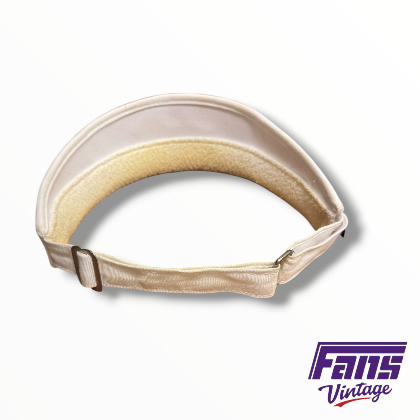 TCU Baseball Coach Custom White Throwback Running Horned Frog Visor