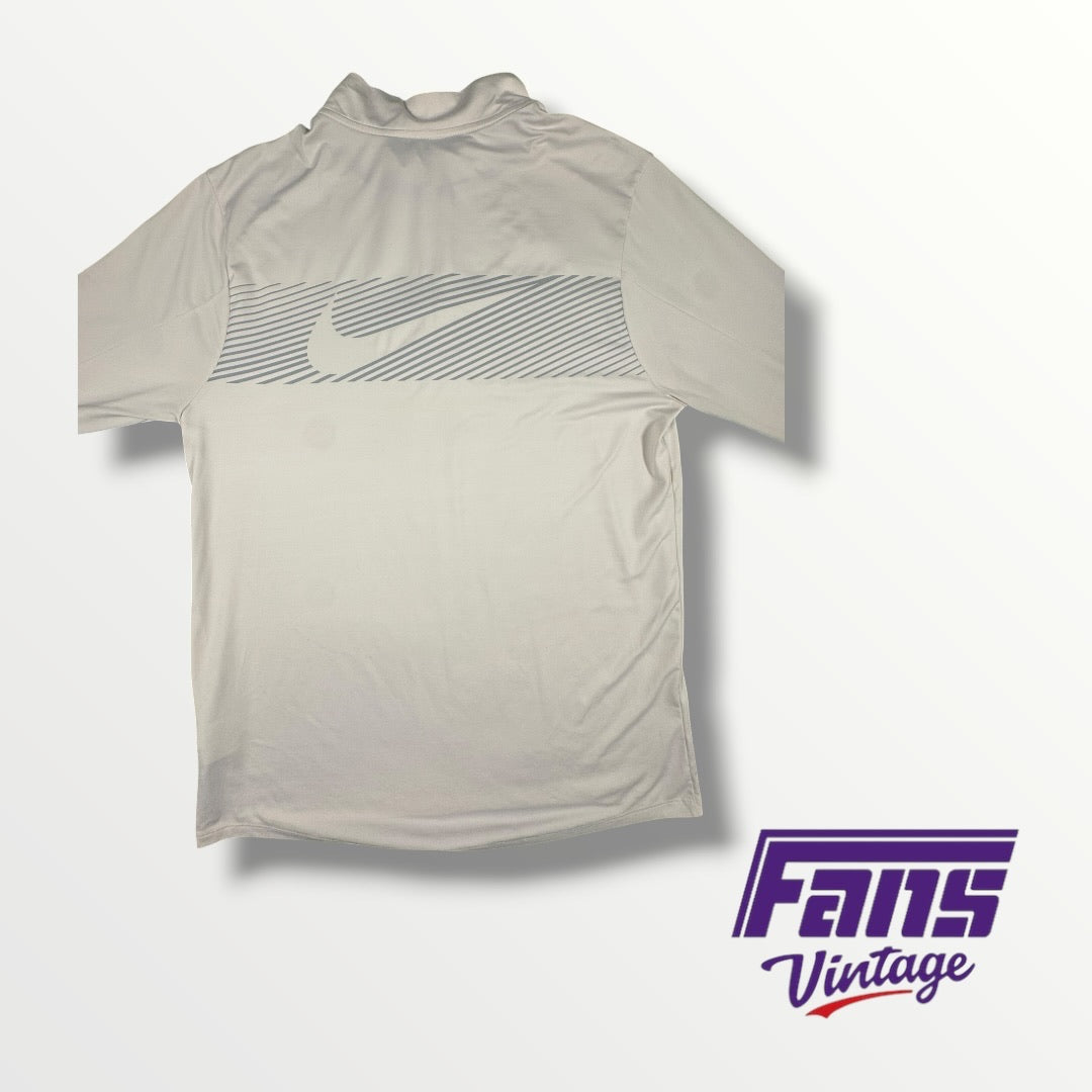TCU Team Issued Nike Quarter Zip with Chrome Frog Logo