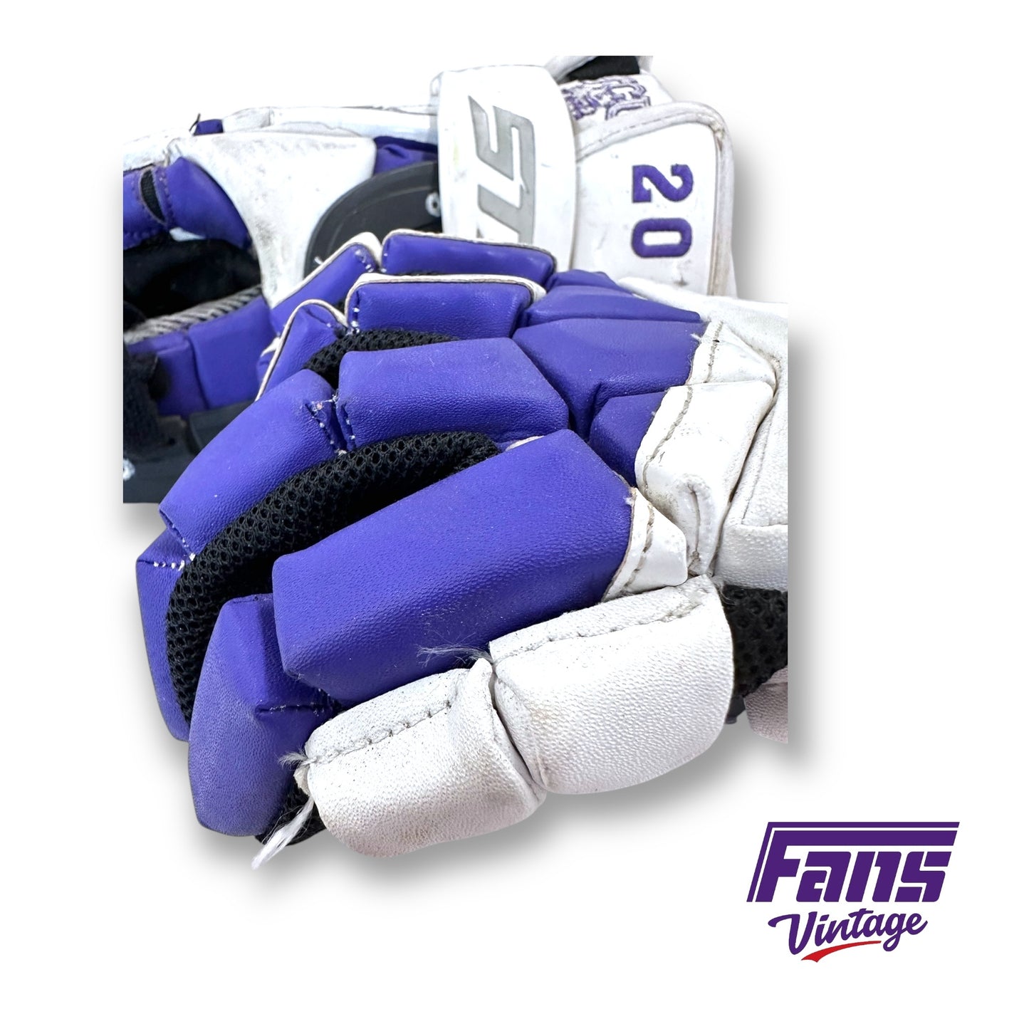 Vintage 2010s Game Worn TCU Lacrosse Gloves!