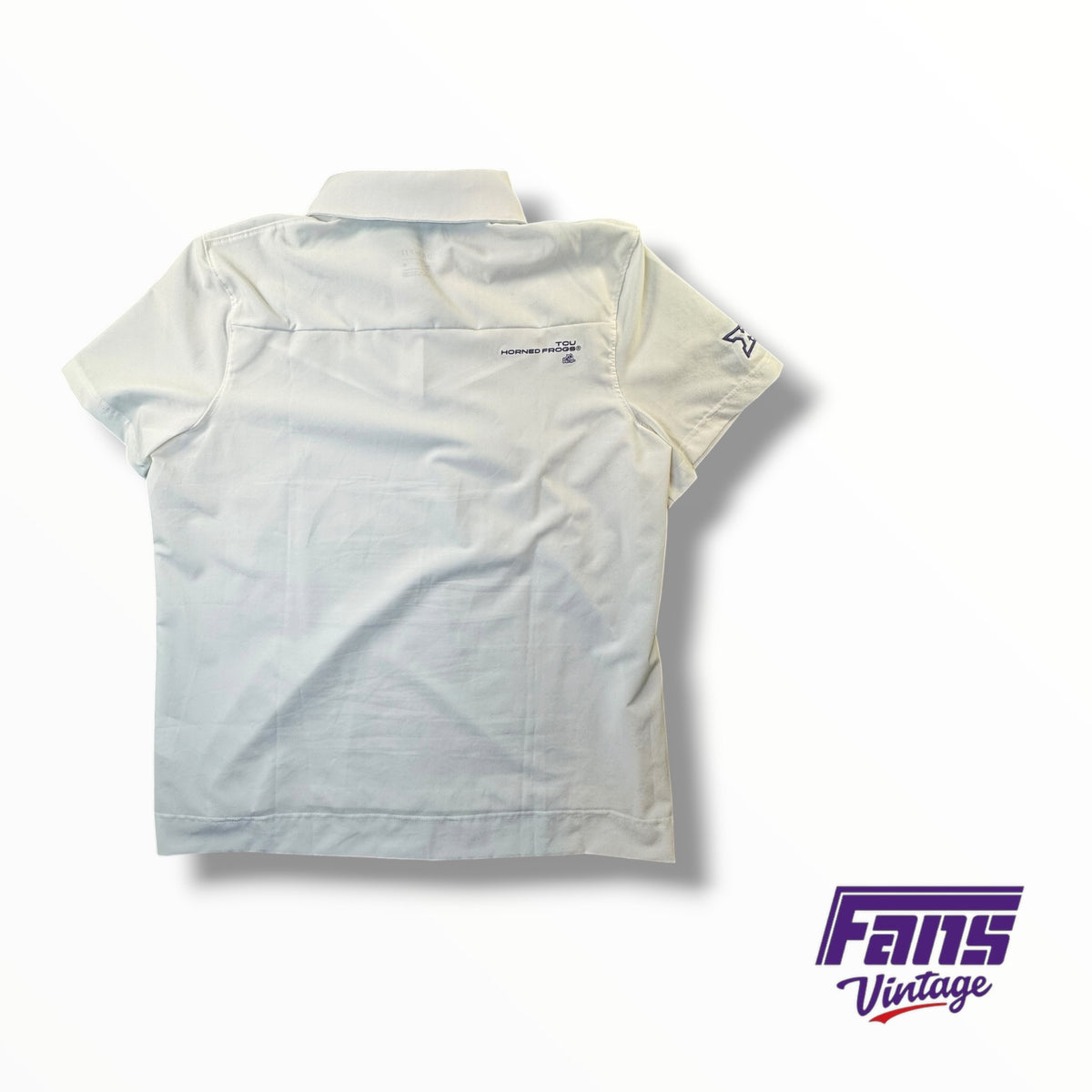 TCU Team Issued Nike On-Field Matte Whiteout Dri-Fit Polo