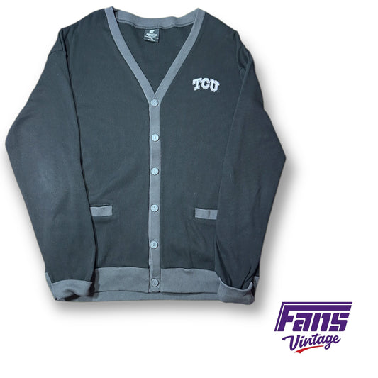 Throwback Vintage Look TCU Cardigan Sweater