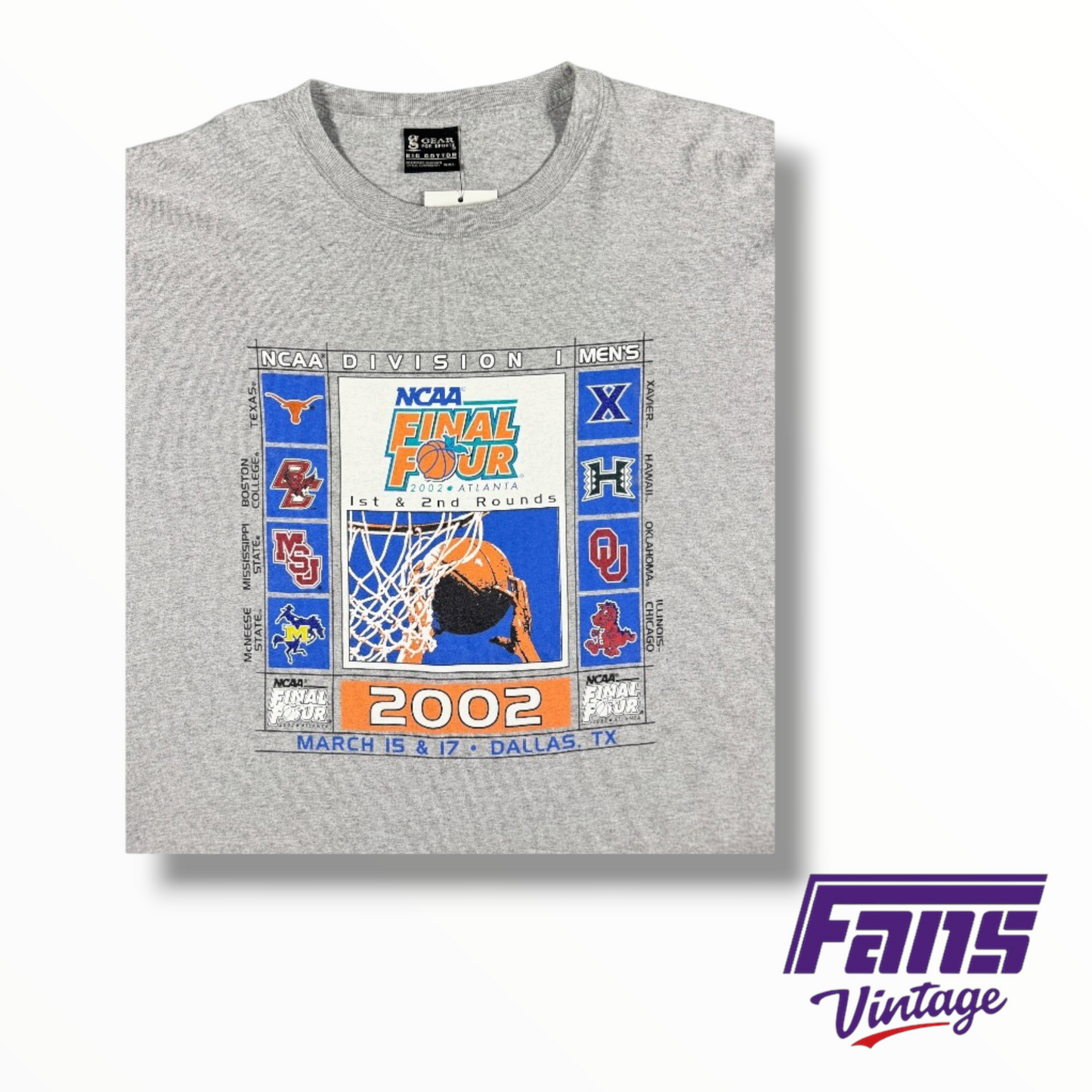 Vintage NCAA March Madness 2002 Final Four Tee