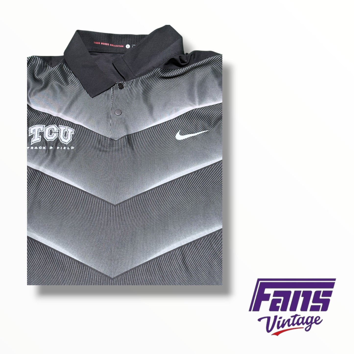 TCU Team Issued Track and Field Tiger Woods Premium Nike Polo