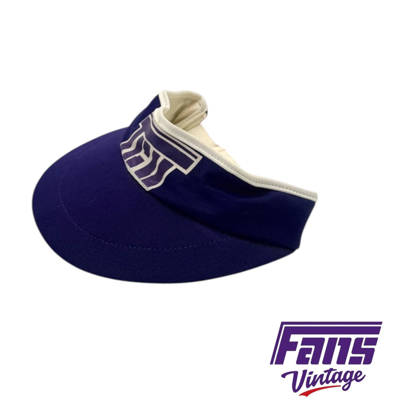 RARE! Vintage TCU ‘Flying T’ visor with unique logo appliqué