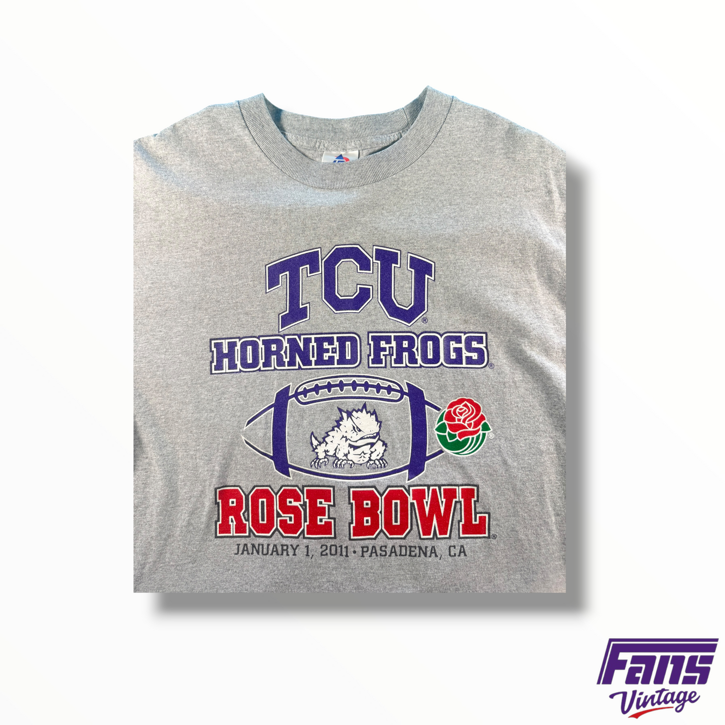 Vintage TCU Rose Bowl Football Double Sided Tee