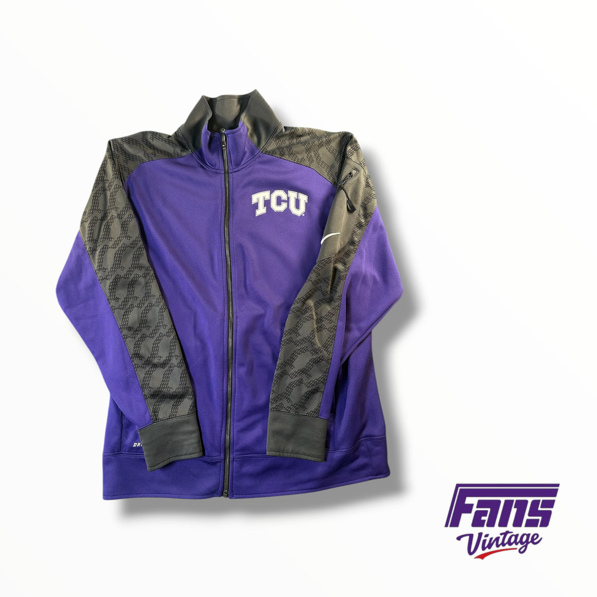 TCU Team Issued Nike Premium Frog Skin Full Zip Dri-Fit Jacket