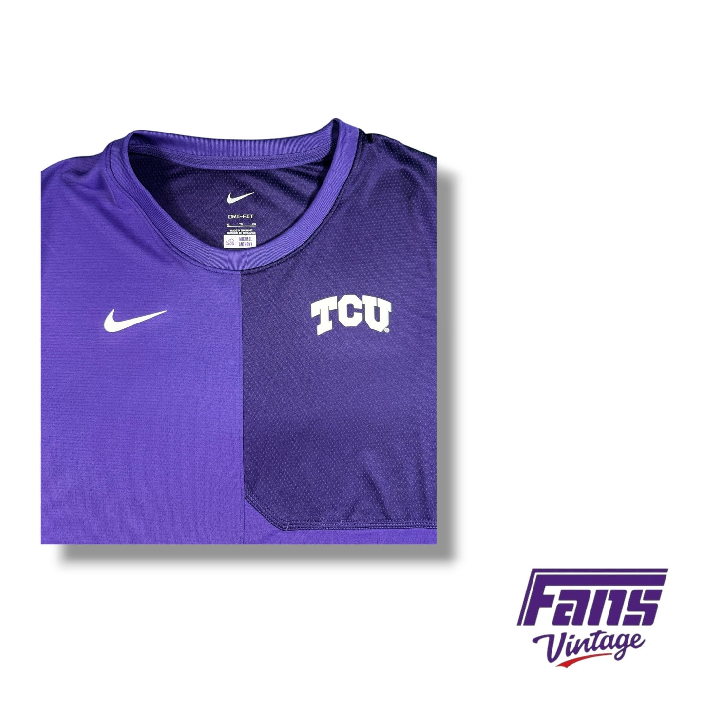 TCU Football Nike Team Issued Multi Purple Training Shirt