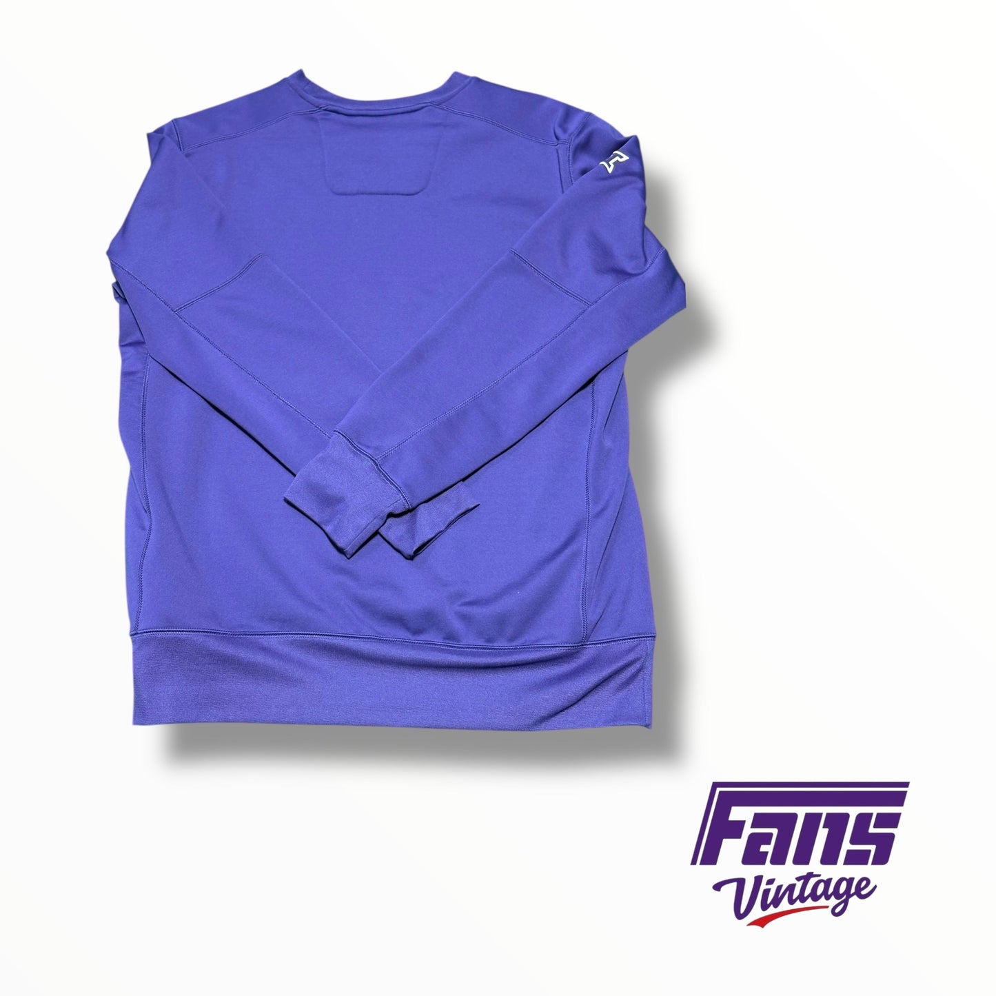 TCU Nike Team Issued Horned Frogs Crewneck Sweater with unique rubberized logo graphics