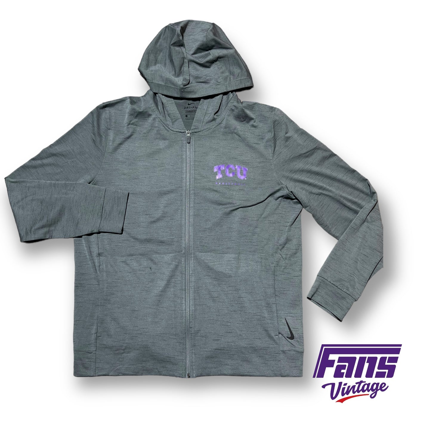 Team Issued TCU Basketball Nike Yoga-Style Hoodie