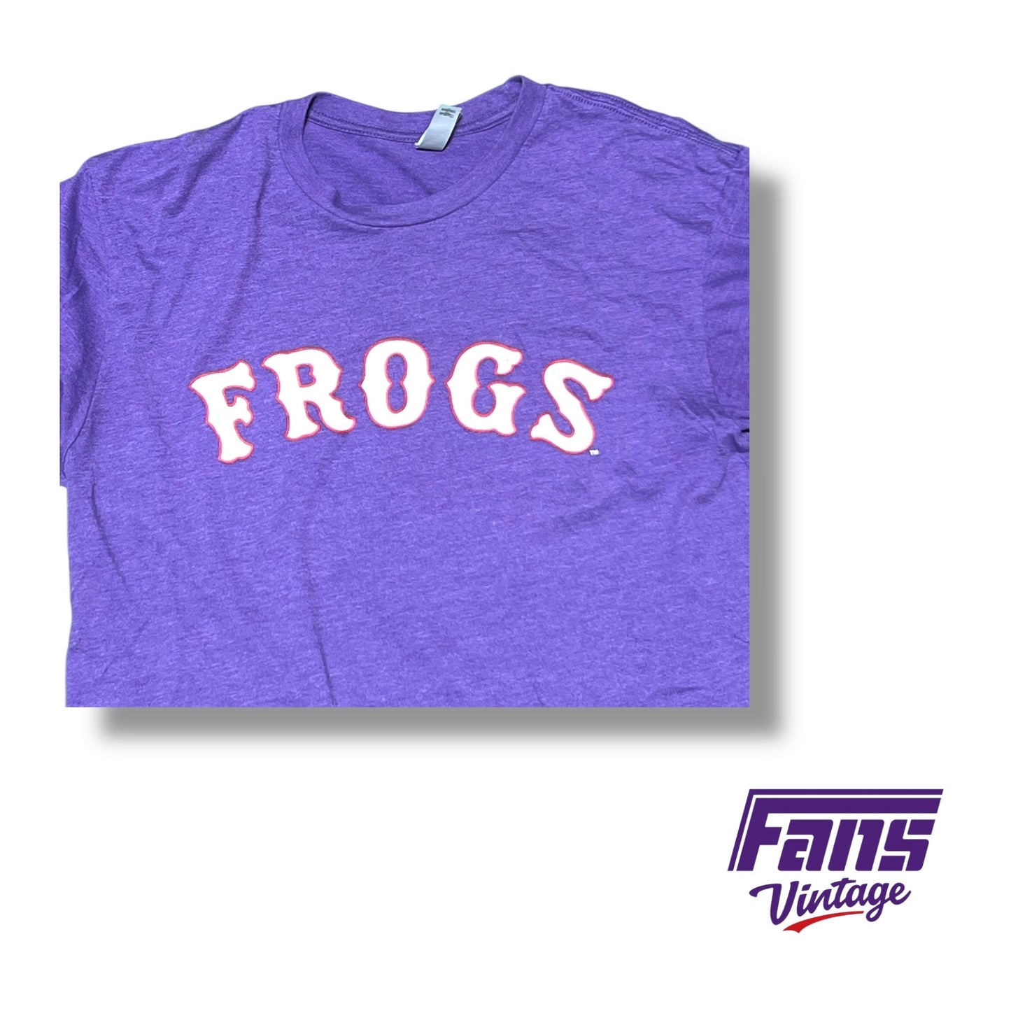 TCU Baseball Team Custom Shirt with spit blood throwback “Frogs” script