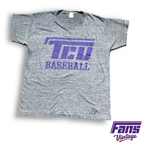 RARE 70s Vintage TCU Baseball team-issued Flying T Logo Single Stitch Tee