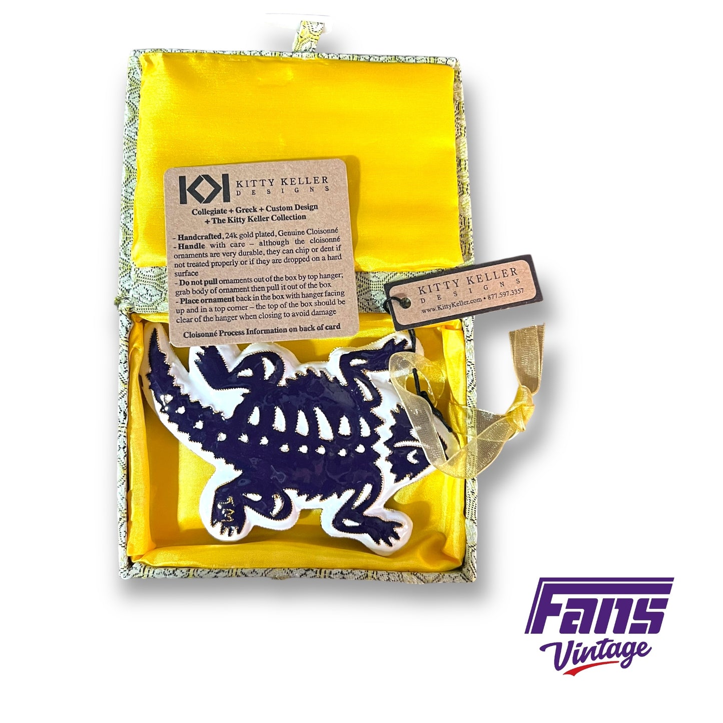 Vintage TCU 'Horned Frog' Ornament