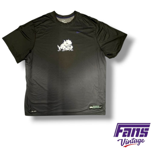 TCU Authentic Team Issue Dri-Fit Horned Frog Shirt with Gradient Pattern
