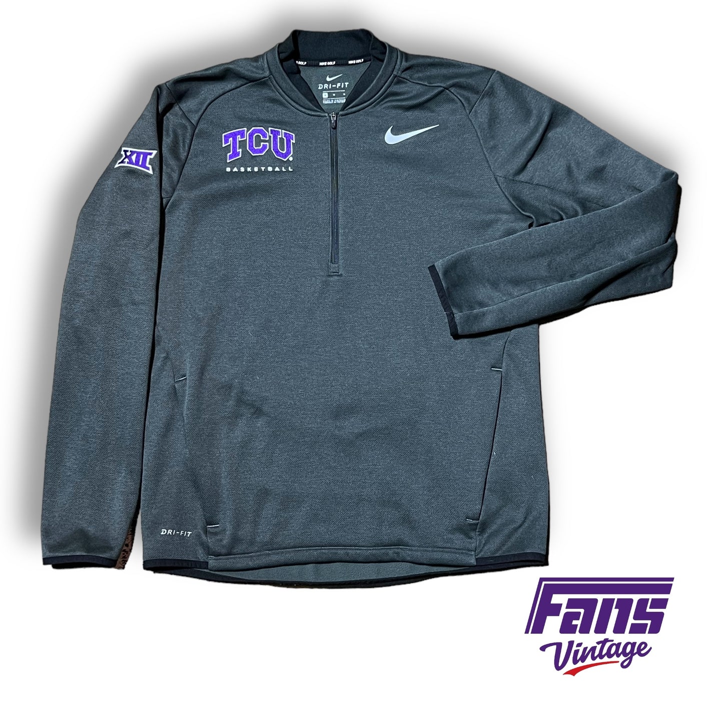 TCU Basketball Coach Exclusive Premium Nike Quarter Zip Pullover - Awesome Details!