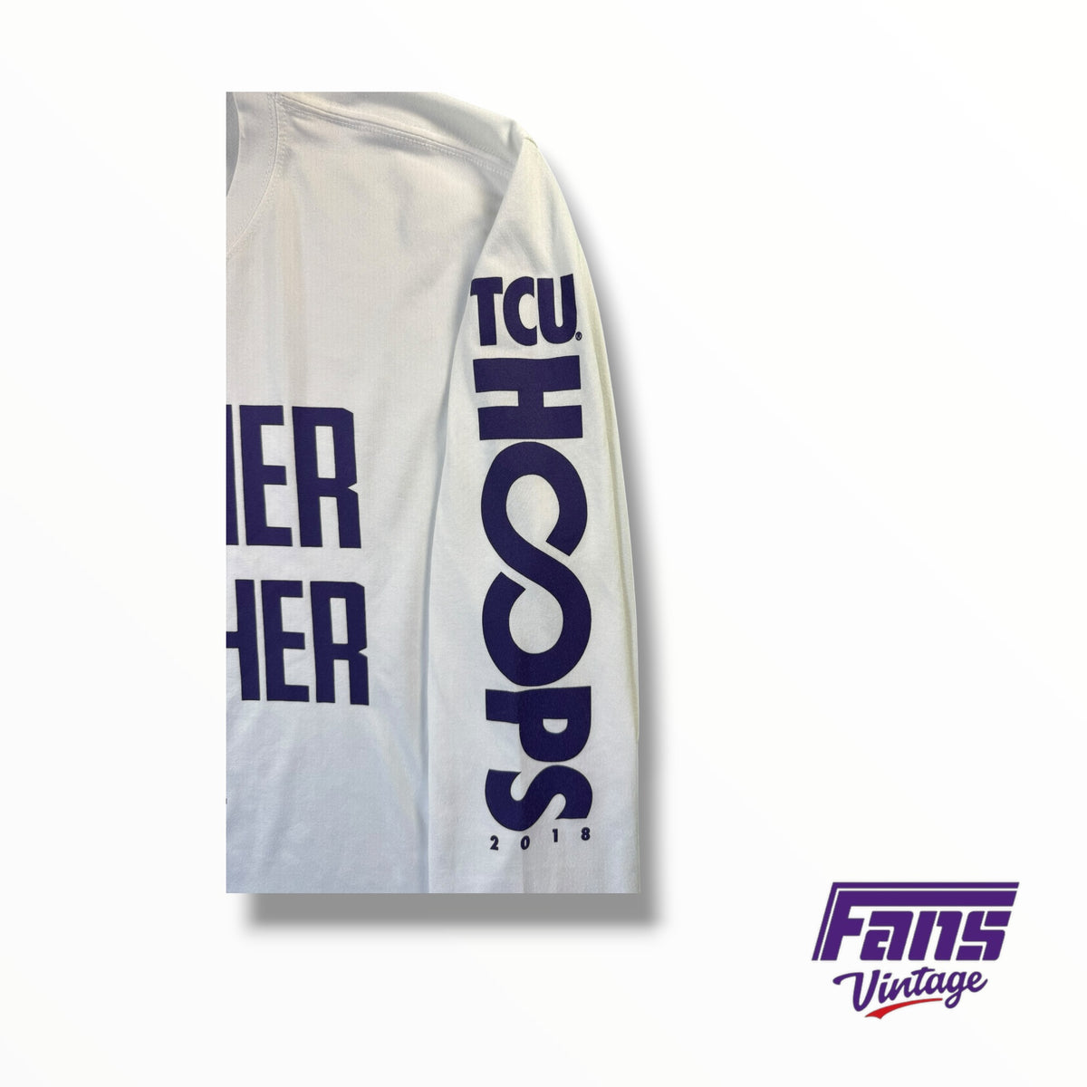TCU Women’s Basketball March Madness Team Issued Nike TougHer TogetHer Whiteout Dri-Fit Long Sleeve
