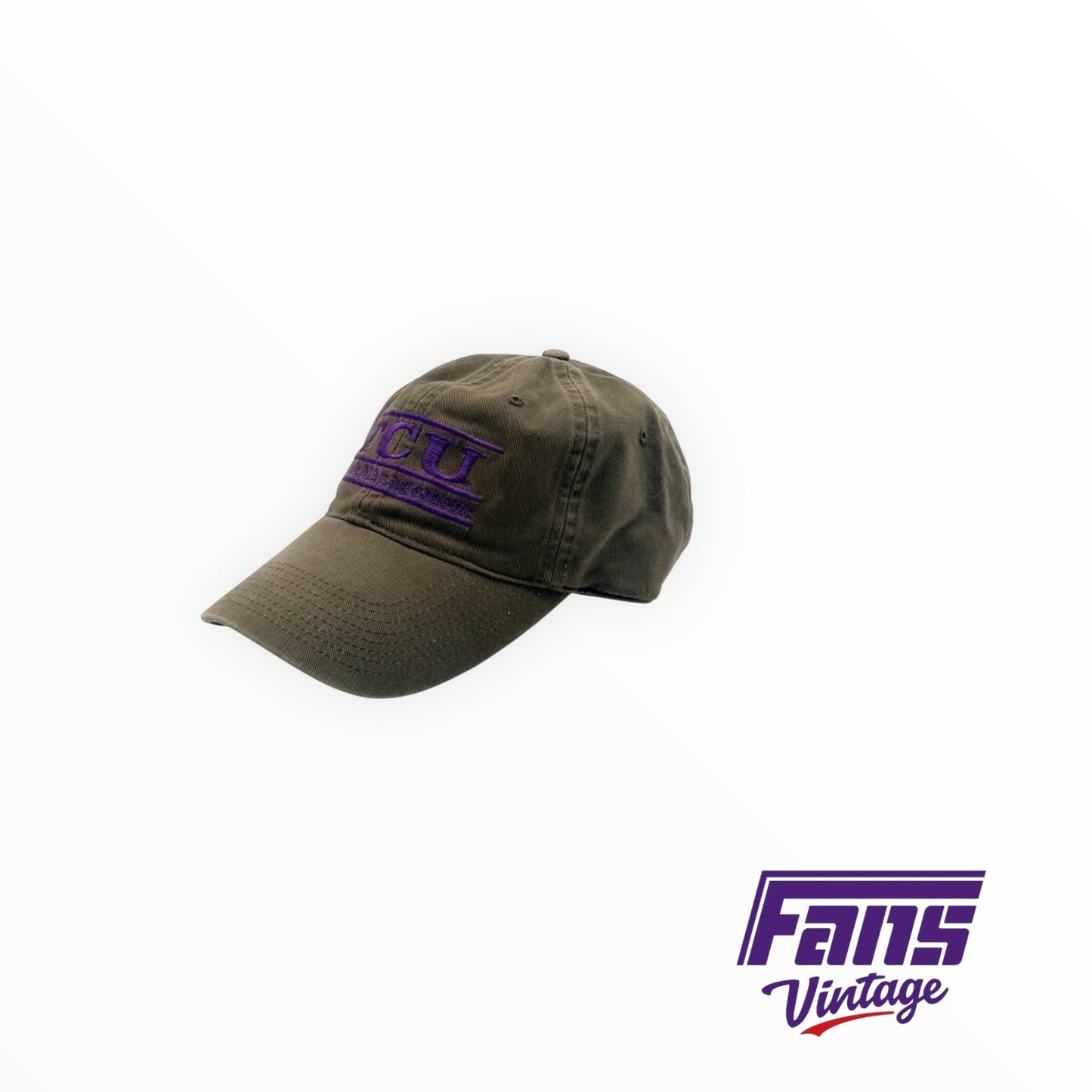 Vintage Y2K TCU dark greenish tan khaki look embroidered dad hat from The Game