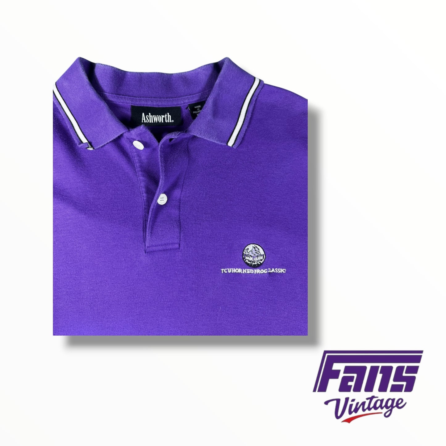 Vintage TCU Y2K Era Horned Frog Classic Golf Tournament Polo