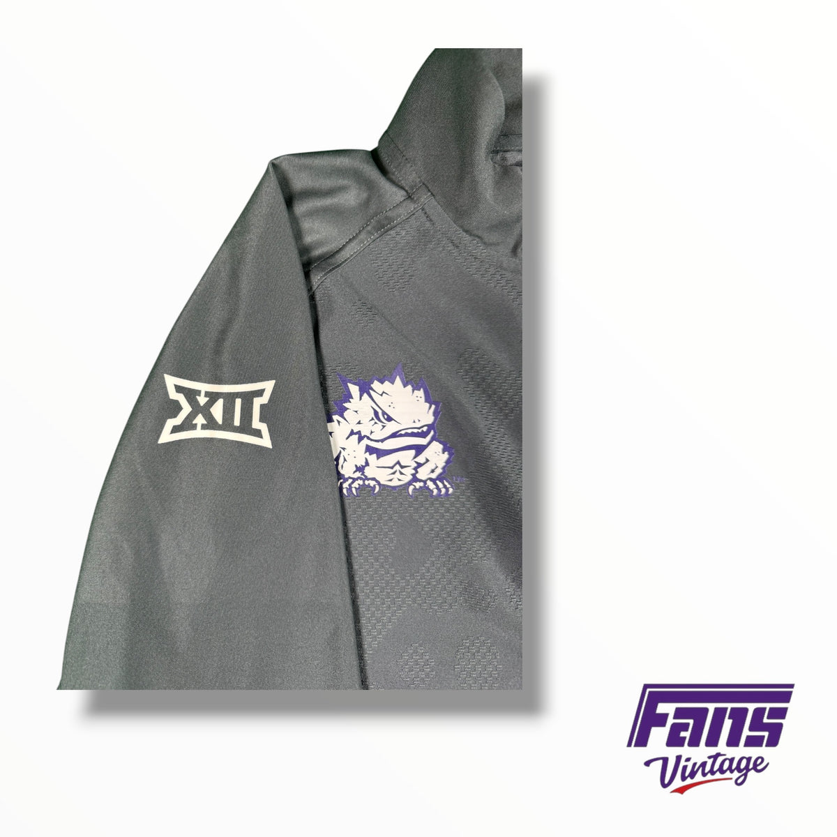 TCU Nike Team Issued Camo style weave Premium Custom Quarter-Zip Pullover