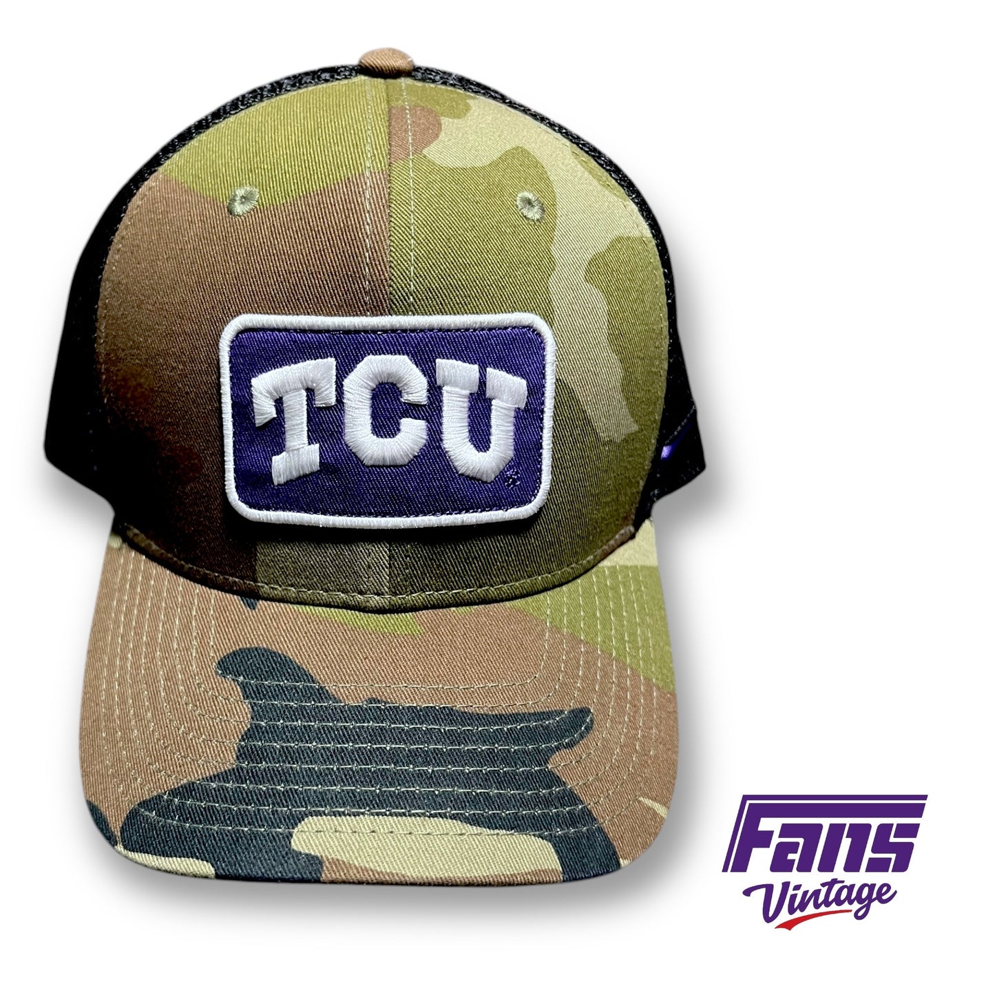 TCU Football Team Issued Nike Salute to Service Camo Trucker Hat - New!