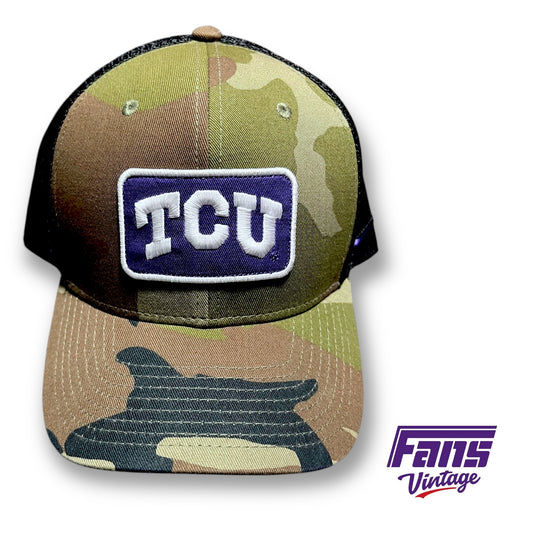 TCU Football Team Issued Nike Salute to Service Camo Trucker Hat - New!