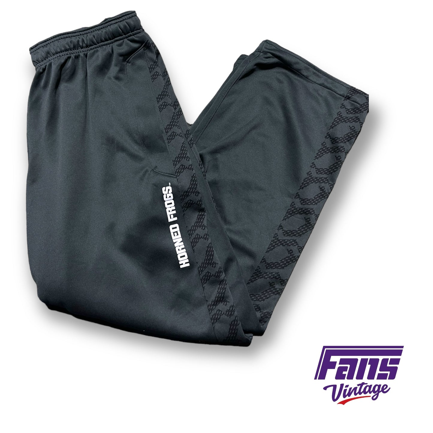 TCU Team Issued Nike Training Pants - “Horned Frogs” Patterned Design