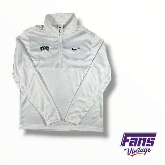 TCU Coach Nike Issued Frosty White Quarter-Zip
