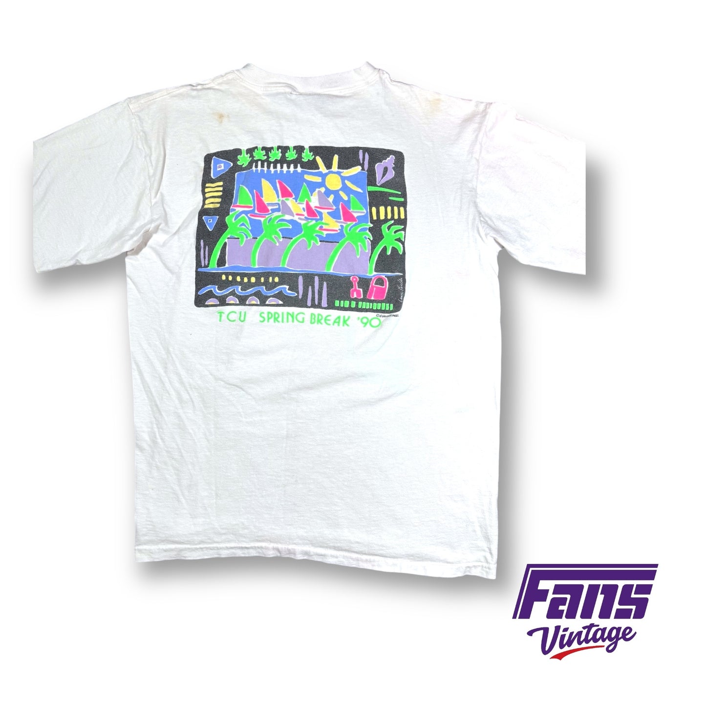Vintage TCU 1990 Spring Break Tee