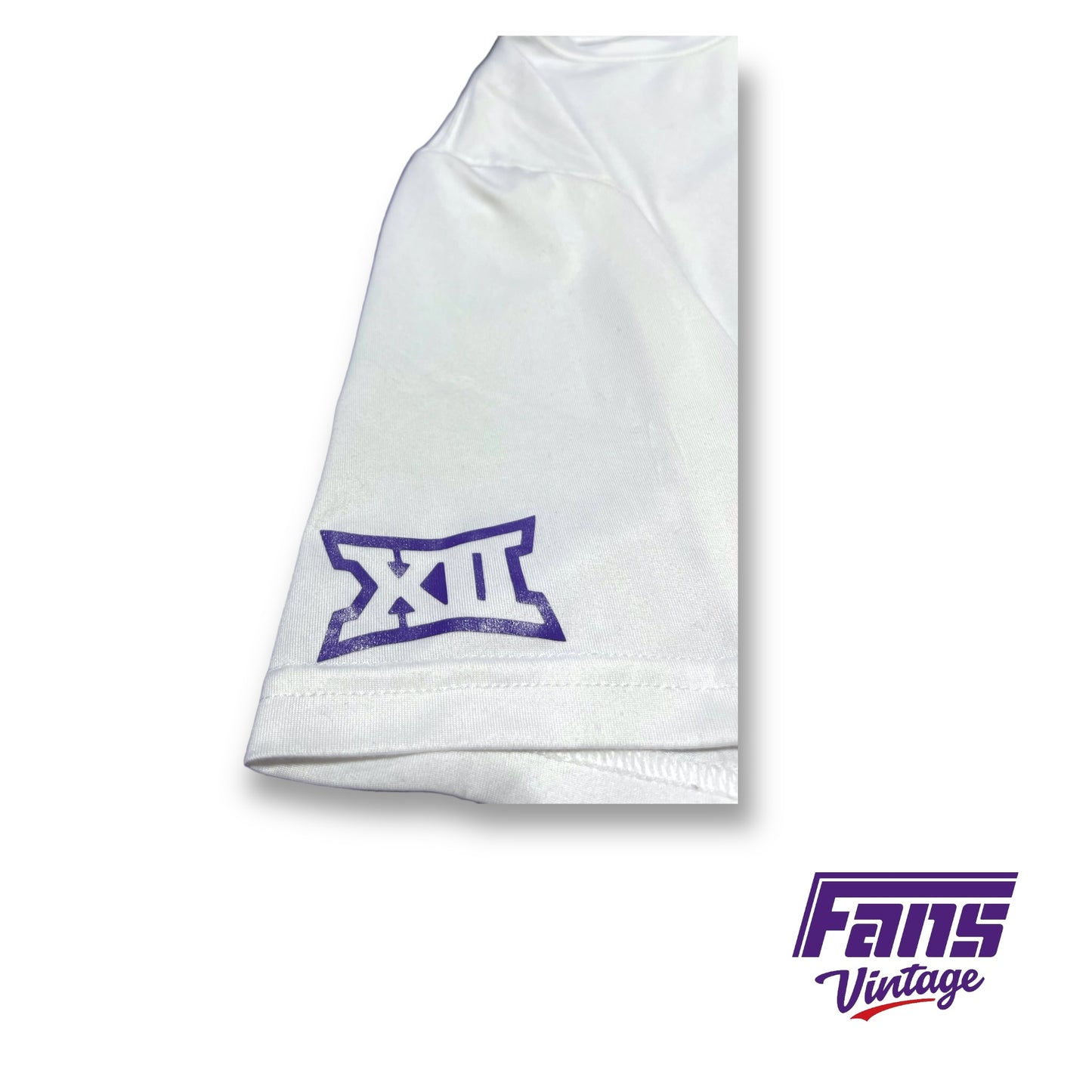 TCU Team Issue Nike Summer Training Shirt - White with mini logos