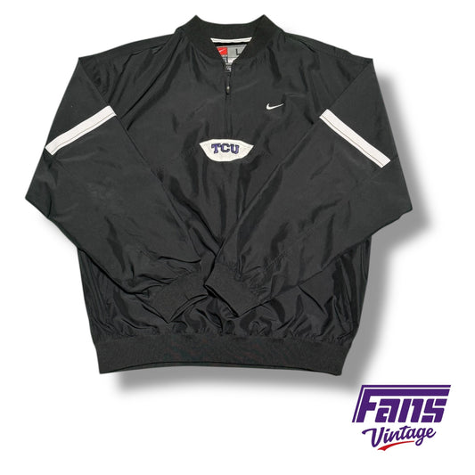 Vintage TCU Y2K Era - Nike Team Issued Quarter Zip Pullover