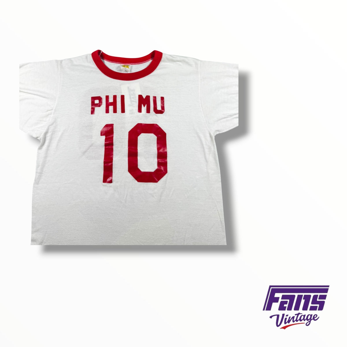 Vintage Double Sided Sorority Phi Mu #10 Ringer Tee