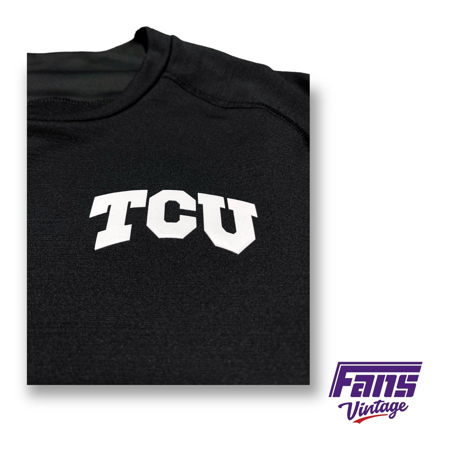 TCU Baseball Team Issued - Player Worn Blackout Nike Training Thermal Top